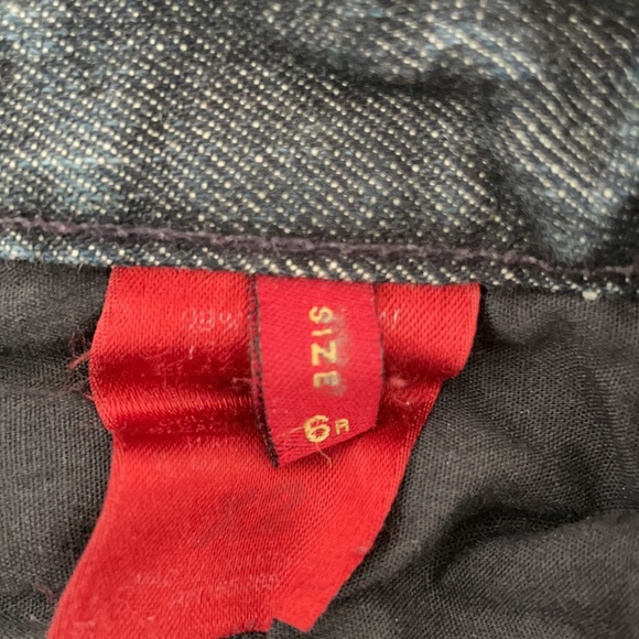 X2 mid rise flared distressed denim jean - Picture 4 of 4